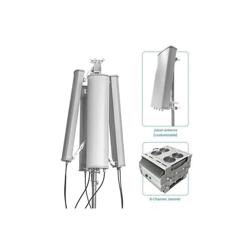 Fixed Anti Drone Jammer 360 Full Integrated directional antenna with vertical polarization suppliers