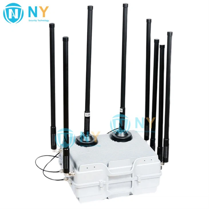 Factory Direct Sales + Channels Customizable Frequency 200-1050MHz Vehicle Mounted Anti-Drone Fpv Equipment Built-in GaN Jammer DC 24V Signal Shielding Drone